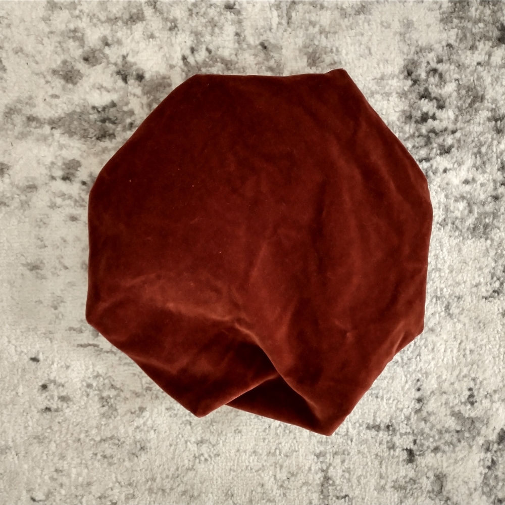 Vintage burnt orange velvet hat, beret